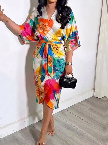 Urban Color Block Printing Midi Dress With Belt, Multicolor, Midi Dresses
Urban Color Block Printing Midi Dress With Belt, Multicolor, Midi Dresses