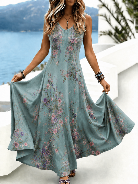 Women Floral Spring/Fall Dress V Neck Sleeveless Tank A-Line Dress, Lightgreen, Dresses
Women Floral Spring/Fall Dress V Neck Sleeveless Tank A-Line Dress, Lightgreen, Dresses