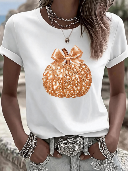 Women Halloween (pumpkin) Short Sleeve Tee T-shirt Crew Neck Casual Summer Top, White, T-Shirts
Women Halloween (pumpkin) Short Sleeve Tee T-shirt Crew Neck Casual Summer Top, White, T-Shirts
