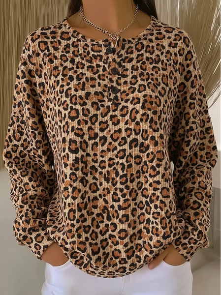Women Leopard Crew Neck Printing Casual Spring/Fall Long Sleeve Sweatshirt, Brown, Sweatshirts & Hoodies
Women Leopard Crew Neck Printing Casual Spring/Fall Long Sleeve Sweatshirt, Brown, Sweatshirts & Hoodies
