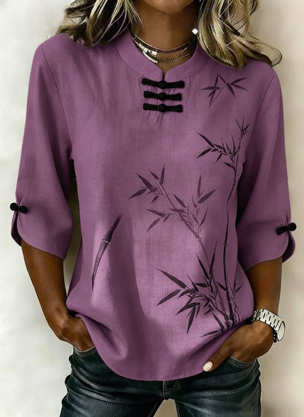Women Leaf Mandarin Collar Half Sleeve Blouse Vintage Daily Summer Top, Purple, Shirts & Blouses
Women Leaf Mandarin Collar Half Sleeve Blouse Vintage Daily Summer Top, Purple, Shirts & Blouses