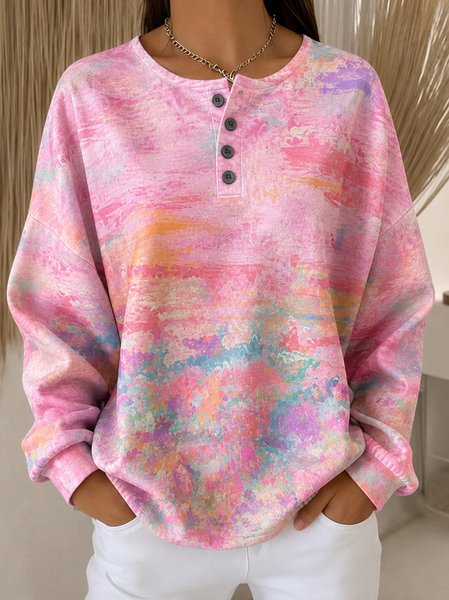 Casual Henley Collar Ombre Sweatshirt, Pink, Hoodies & Sweatshirts
Casual Henley Collar Ombre Sweatshirt, Pink, Hoodies & Sweatshirts
