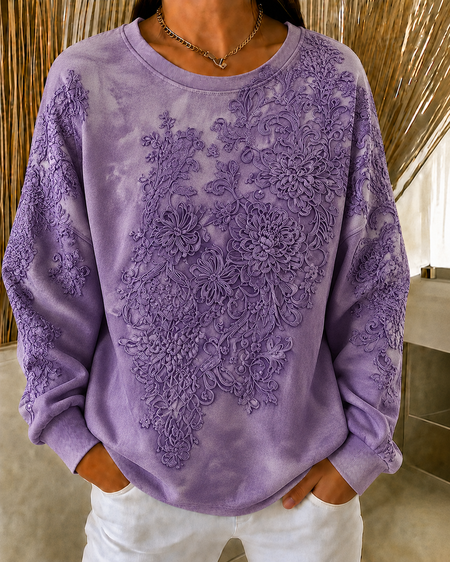 Casual Crew Neck Floral Sweatshirt Printing, Purple, Hoodies & Sweatshirts
Casual Crew Neck Floral Sweatshirt Printing, Purple, Hoodies & Sweatshirts