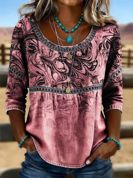 Women Abstract Crew Neck Half Sleeve Blouse Printing Casual Daily Summer Top, Pink, Blouses
Women Abstract Crew Neck Half Sleeve Blouse Printing Casual Daily Summer Top, Pink, Blouses