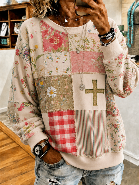 Casual Crew Neck Floral Sweatshirt Printing, Apricot, Hoodies & Sweatshirts
Casual Crew Neck Floral Sweatshirt Printing, Apricot, Hoodies & Sweatshirts
