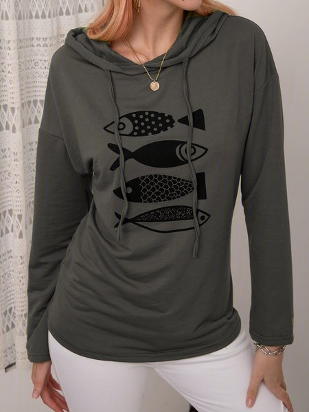 Long Sleeve Casual Shirts Blouses, Gray, Designers