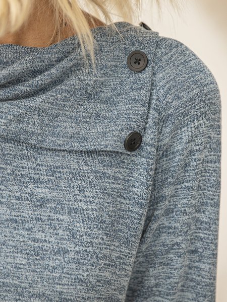 Ladies Casual shirt with Different Collar, Blue, Tunics