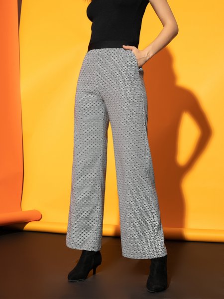 Casual Wide Leg Pants, As picture, Wide Leg Pants