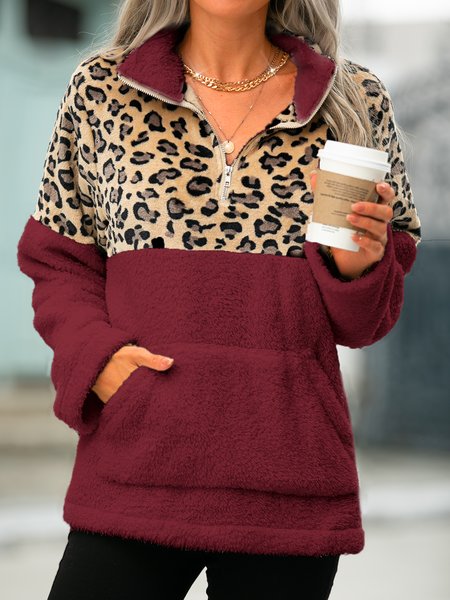 Turtleneck Long Sleeve Leopard Zipper Vintage Sweatshirt, Wine red, Hoodies & Sweatshirts
Turtleneck Long Sleeve Leopard Zipper Vintage Sweatshirt, Wine red, Hoodies & Sweatshirts