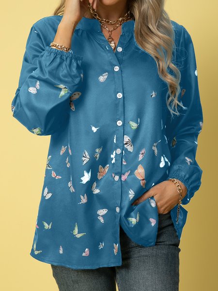 V Neck Casual Shift Long Sleeve Shirts & Tops, Blue, Blouses & Shirts
V Neck Casual Shift Long Sleeve Shirts & Tops, Blue, Blouses & Shirts