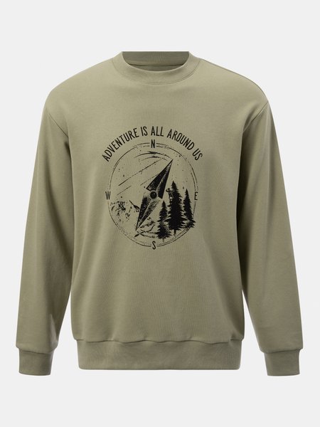 Sweatshirt, Khaki, Hoodies&Sweatshirts