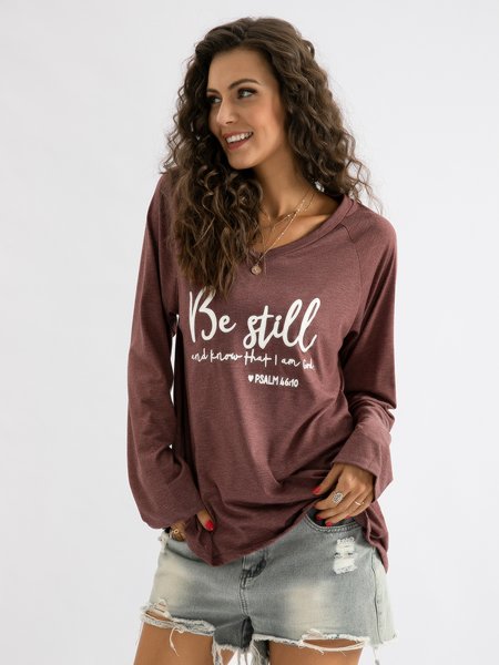 V-neck lettered print loose Long Sleeve T-Shirt Medium Long, Wine red, Long sleeve tops
V-neck lettered print loose Long Sleeve T-Shirt Medium Long, Wine red, Long sleeve tops