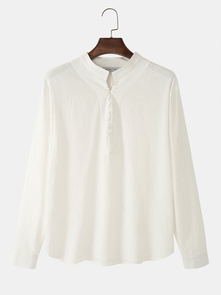 Tinta Unita Camicie & Top, Bianco, Men's Top