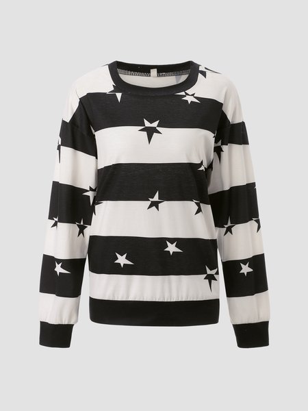 Casual Household Daily Vintage Loosen Crew Neck Shirts & Tops, Stripe, Tees & T-shirts
Casual Household Daily Vintage Loosen Crew Neck Shirts & Tops, Stripe, Tees & T-shirts