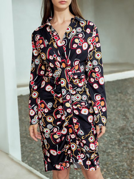 Spring Fall A-line Shirt Collar Long Sleeve Holiday Daily Dress, As picture, Mini Dresses
Spring Fall A-line Shirt Collar Long Sleeve Holiday Daily Dress, As picture, Mini Dresses