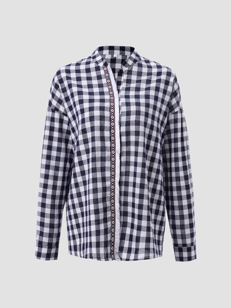 Casual Household Daily Vintage Checked/Plaid Shirts & Tops, White-blue, Blouses & Shirts
Casual Household Daily Vintage Checked/Plaid Shirts & Tops, White-blue, Blouses & Shirts