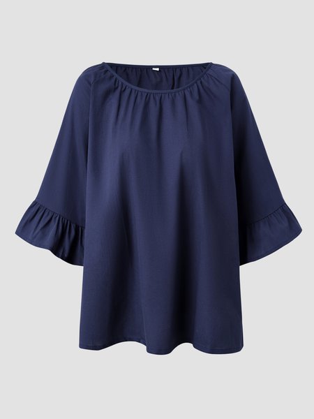 Household Daily Vintage Plain Casual Shirts & Tops, Purplish blue, Long sleeve tops
Household Daily Vintage Plain Casual Shirts & Tops, Purplish blue, Long sleeve tops