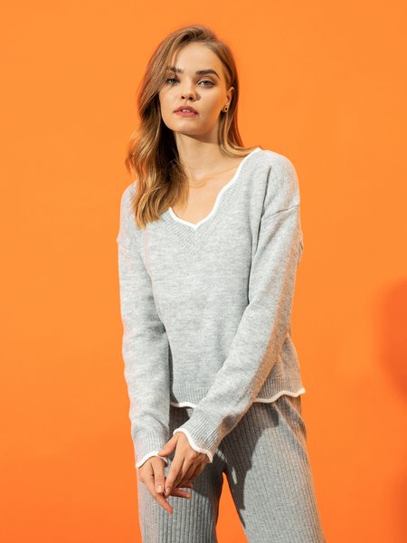 Casual Regular Fit Holiday Pullover, Gray, Pullovers 
Casual Regular Fit Holiday Pullover, Gray, Pullovers