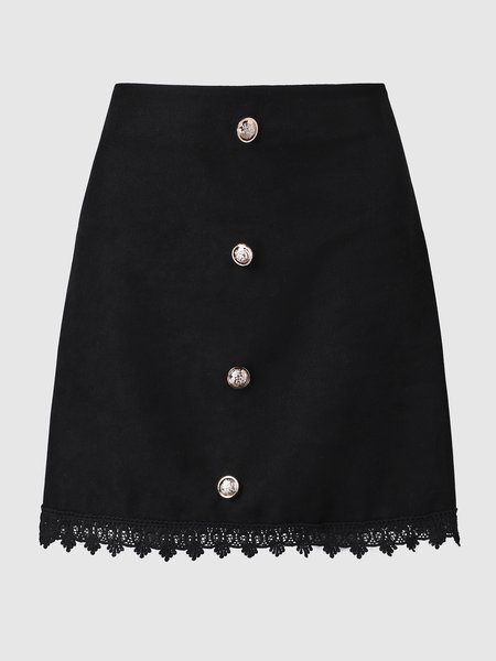 Statement Skirt, Black, Mini Skirts
