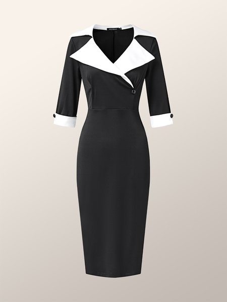 Daily Date Lady Flat Collar Plain Dress, Black, Mini Dresses
Daily Date Lady Flat Collar Plain Dress, Black, Mini Dresses