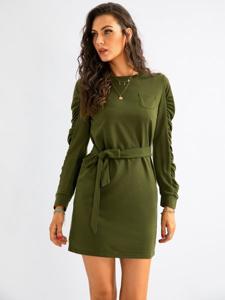 Fashion retro bubble sleeve cotton blended Long Sleeve Dress, Army green, Casual Dresses
Fashion retro bubble sleeve cotton blended Long Sleeve Dress, Army green, Casual Dresses