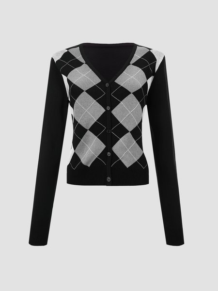 New Long Sleeve Plaid V-neck cardigan knitted sweater coat women, Black, Women's Clothing
New Long Sleeve Plaid V-neck cardigan knitted sweater coat women, Black, Women's Clothing