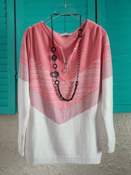 Long Sleeve Sweater, Pink, Sweaters