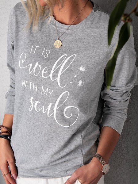 Women's IT IS Well WITH MY Soul Print Sweatshirt, Gray, Sweatshirts & Hoodies
Women's IT IS Well WITH MY Soul Print Sweatshirt, Gray, Sweatshirts & Hoodies