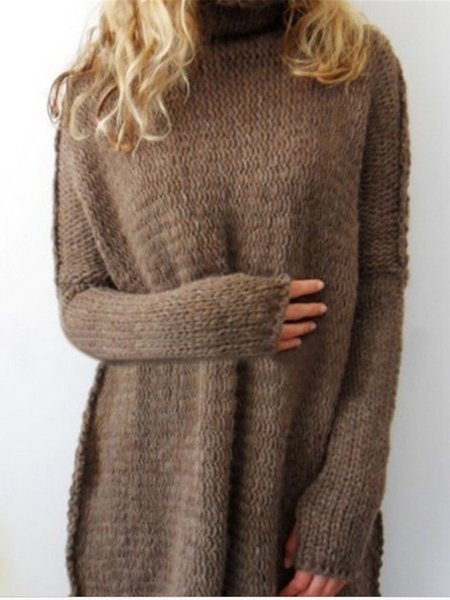 

Women Long Sleeve Soft Knitted Casual Pullover Sweater, Camel, Auto-clearance