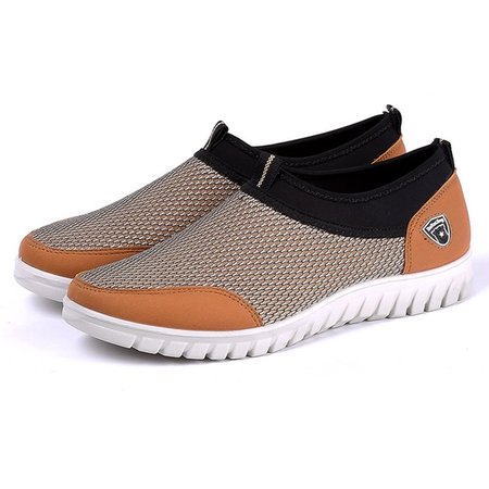 

Mesh Hollow-out Shoes, Orange, Men's flat & loafers