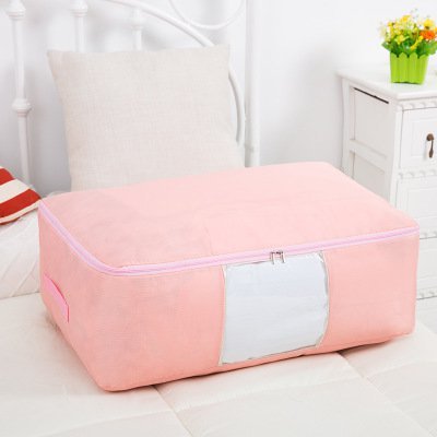 

JFN Washable Portable Storage Container Lovely Print Oxford Clothes Quilts Storage Bags Folding Organizer, Pink, Storage Bags