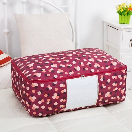 Washable Portable Storage Container Lovely Print Oxford Clothes Quilts Storage Bags Folding Organizer