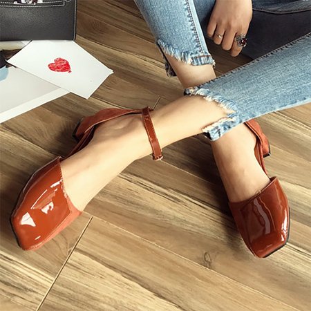 

Square Toe Suede Panel Chunky Heels, Brown, Sandals & Slippers