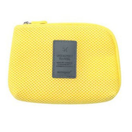 

Multi-functional Two sizes Fashion Digital Data Cable Earphone Holder Organizer Cosmetic Bag, Yellow, Storage Bags