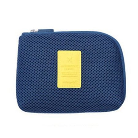 

JFN Multi-functional Two sizes Fashion Digital Data Cable Earphone Holder Organizer Cosmetic Bag, Blue, Storage Bags