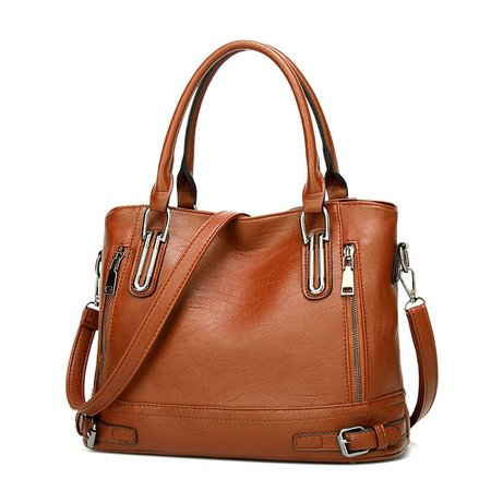 Genuine Leather Handbags Luxury Messenger Bags bolsa feminina Women's Shoulder Bags Brown/Medium