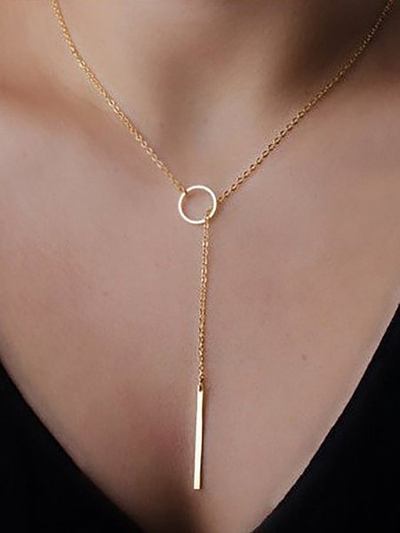 

JFN Womens Simple Elegant Fashion Alloy Necklaces, Gold, Necklaces