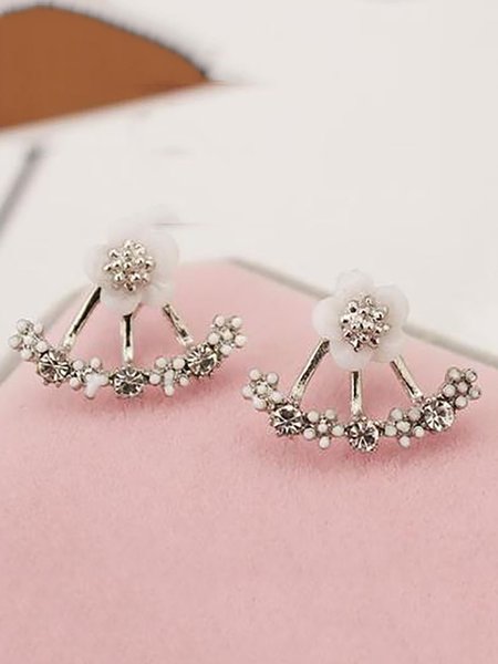 

Girls Daisy Flower Earing, Silver, Earrings