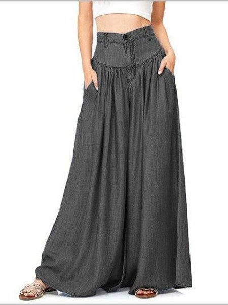 

Cozy Pockets Wide Leg Pants, Black, Pants