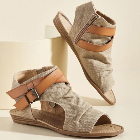 

Summer Adjustable Buckle Shoes, Khaki, Sandals & Slippers