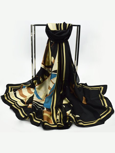 

Multicolor Floral Holiday Scarf, Black, Women Scarves & Shawls