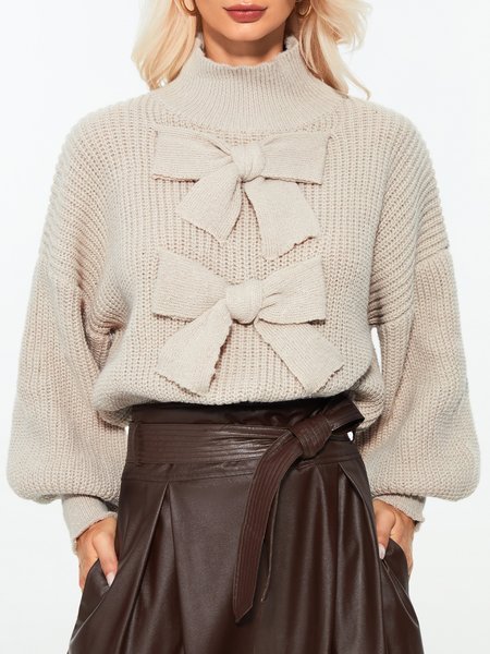 

Off Shoulder Elegant Long Sleeve Sweater, As picture, Sweaters