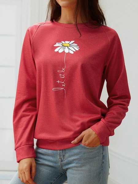 

Round Neck Printed Regular Fit Sweatershirt, Blue, Sweatshirts & Hoodies