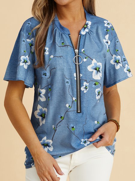 

Discount! Floral Ladies Casual Top, Multicolor, Shirts & Blouses