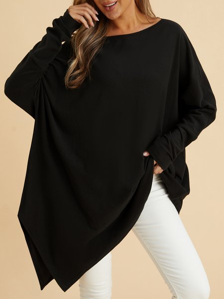 

Long Sleeve Casual T-shirt, Purple, T-Shirts