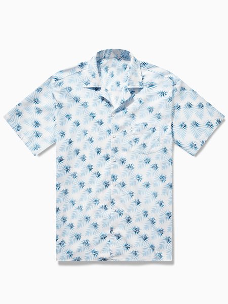 

Hardaddy® Cotton Leaf Aloha Shirt, White, Men Shirts