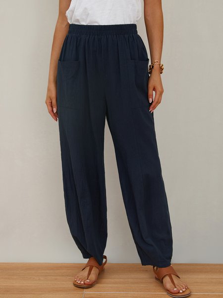

Plain Casual Casual Pants, Light blue, Pants