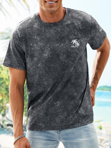 

Cotton Coconut Tree T-Shirt, Gray, Men's t-shirts