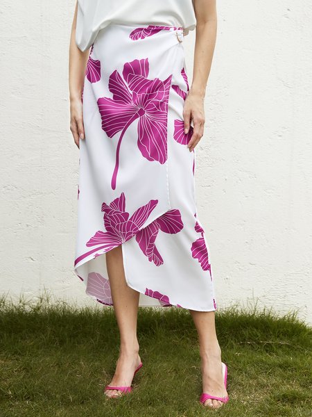 

Regular Fit Urban Floral Midi Skirt, Rose red, Skirts