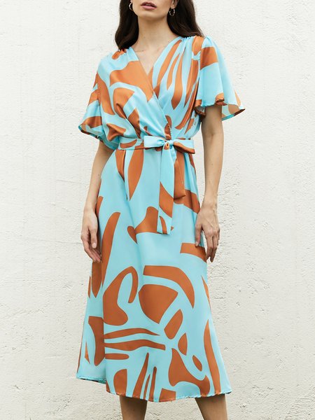 

Stylewe V Neck Casual Short sleeve Dress, As picture, Dresses
